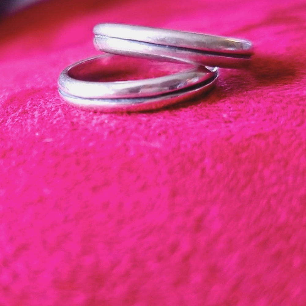 Two Silver Stackable Rings - image 1